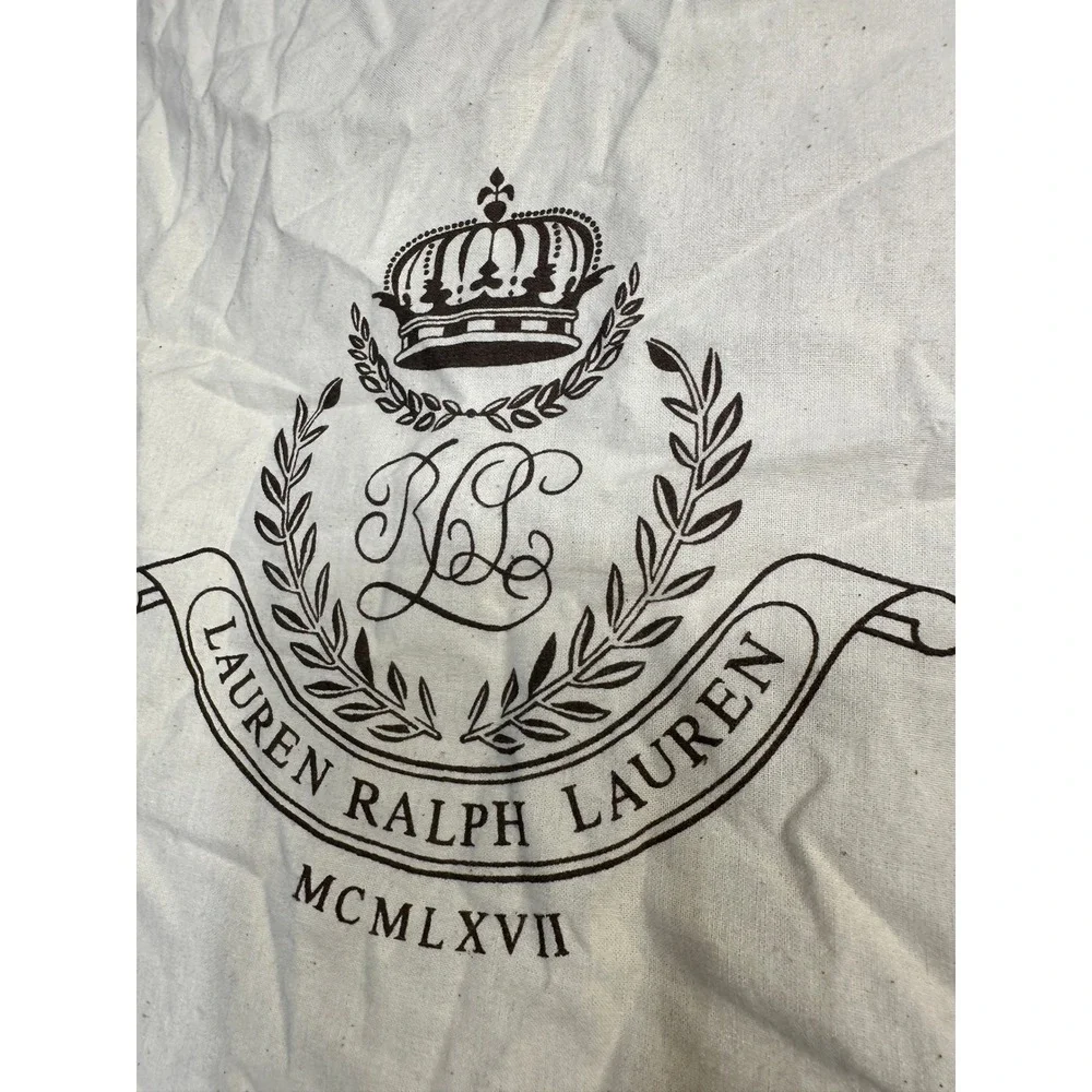 Lauren Ralph Lauren RL 21x21 Crest Drawstring Dust Bag Pouch MCMXVII-New No tags